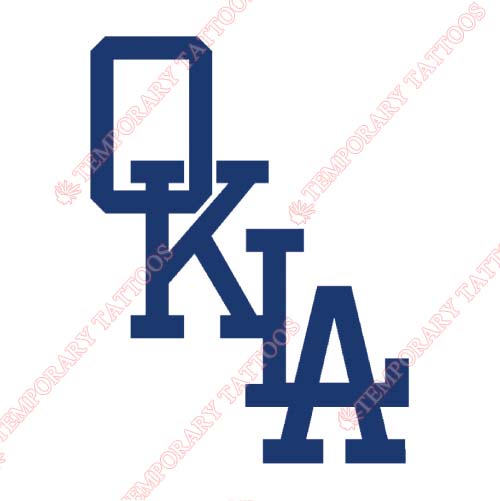 Oklahoma City Dodgers Customize Temporary Tattoos Stickers NO.8193